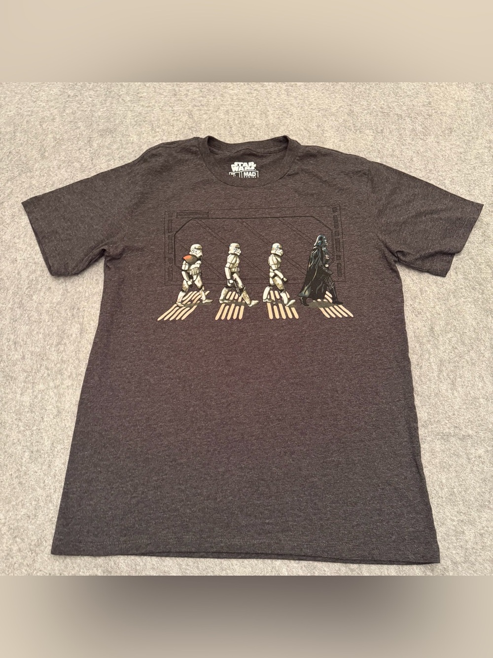 Star Wars Men’s Darth Vader Stormtroopers Abbey Road Walk Charcoal Size S
